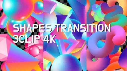 Videohive - Shapes Transition 3Clip 4K - 35876919 - 35876919