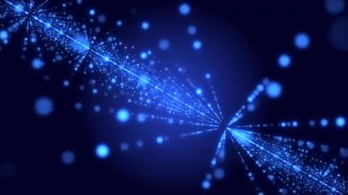 Videohive - Blue Particles Retro Background - 35878508 - 35878508