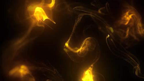 Videohive - Chill Golden Particles Background Loop 4K - 35880866 - 35880866