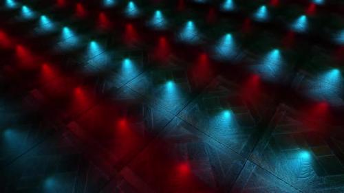 Videohive - Red Blue Lights Parquet Loop - 35881879 - 35881879