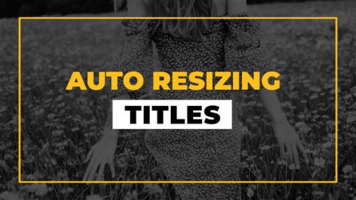 Videohive - Auto Resizing Titles - 35479365 - 35479365