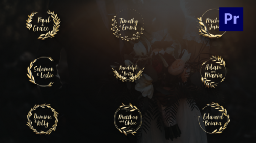 Videohive - Gold Wedding TItles | MOGRT - 35881640 - 35881640