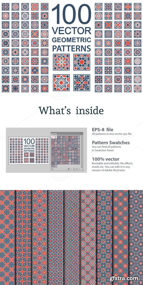 100 Vector Ornamental Patterns