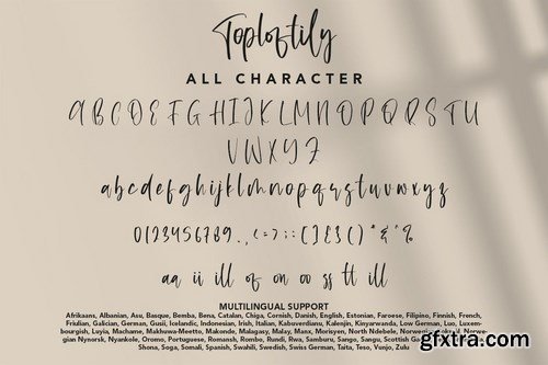 Toploftily - Modern Handwritten Font