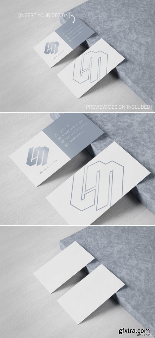 Business Card on Wood and Concrete Mockup 334820086