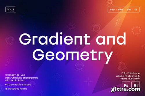 Gradient and Geometry Backgrounds Vol.2