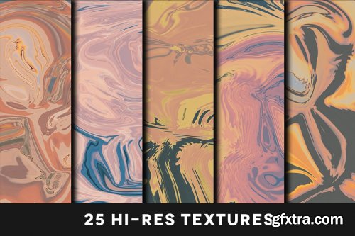 CreativeMarket - Abstract Faded Liquid Textures 6814624