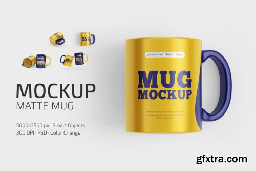 CreativeMarket - Matte Mug Mockup Set 6802444