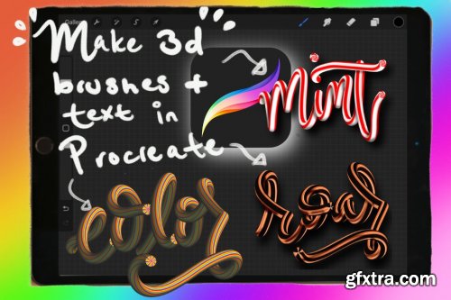 how-to-make-3d-brushes-text-in-procreate-multidimensional