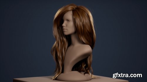 Artstation - Manequinn with hair for UE4 groom plugin, Hair shader