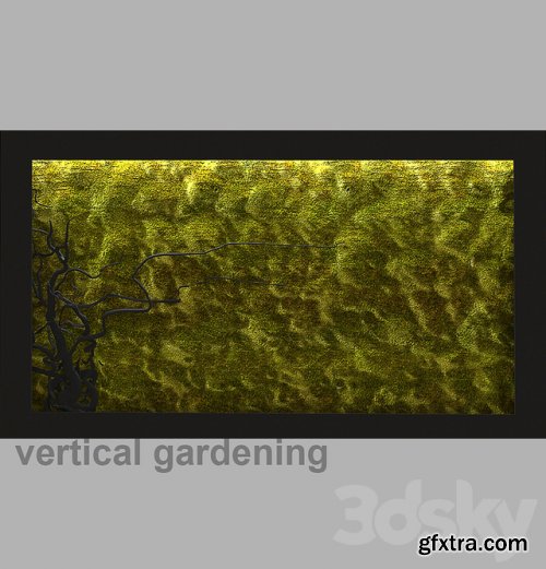 Vertical gardening is stable moss