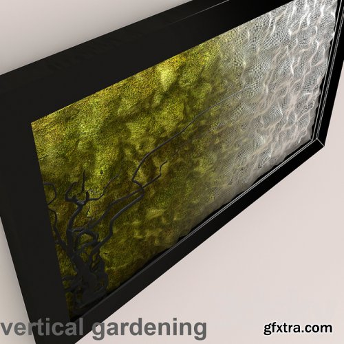 Vertical gardening is stable moss