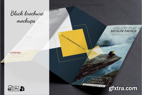 Mockup brochure on black