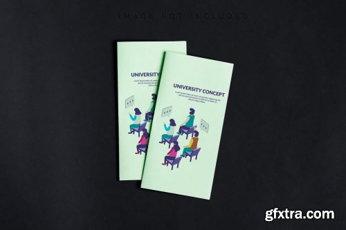 Mockup brochure on black