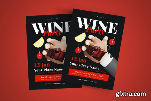 Wine Party 3D Flyer