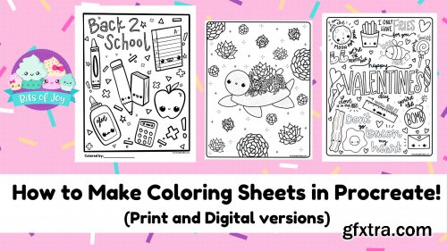  How to Make Coloring Sheets in Procreate! (Print and Digital versions)