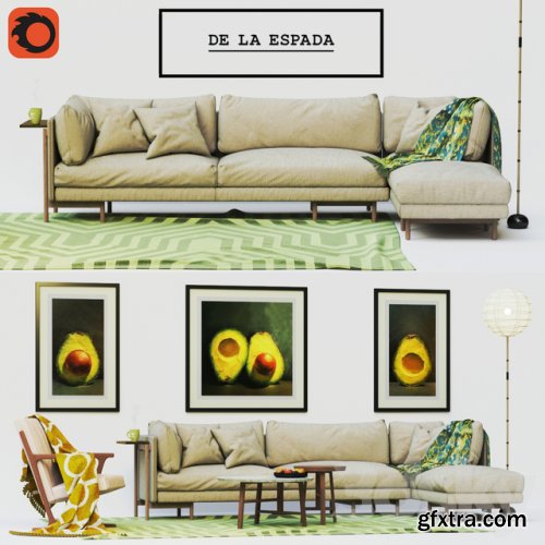 De La Espada Sofa Frame Armchair Woody