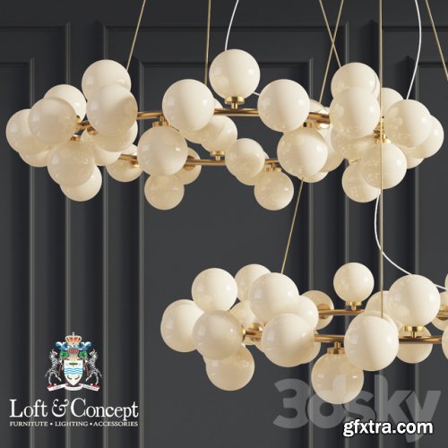 Chandelier Inflora 45 plafonds by Atelier Aret