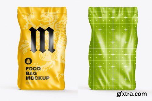 Metallic Food Bag Mockup - Front View