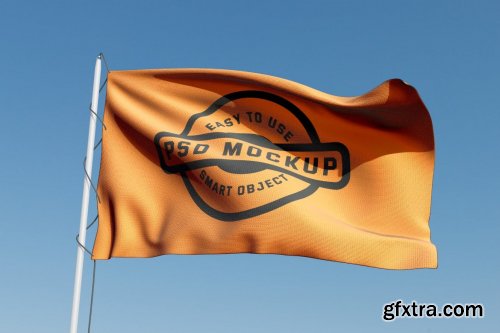 Realistic flag mockup