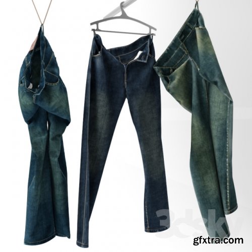 Jeans on a Hanger and Hook