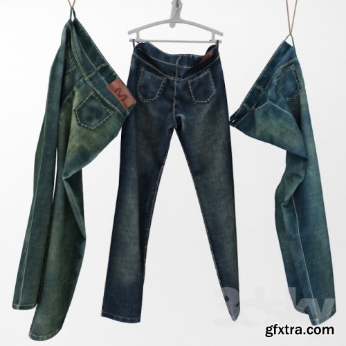 Jeans on a Hanger and Hook