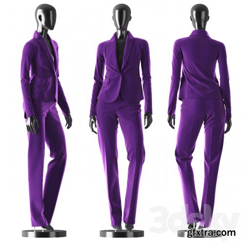 Woman Purple Suit