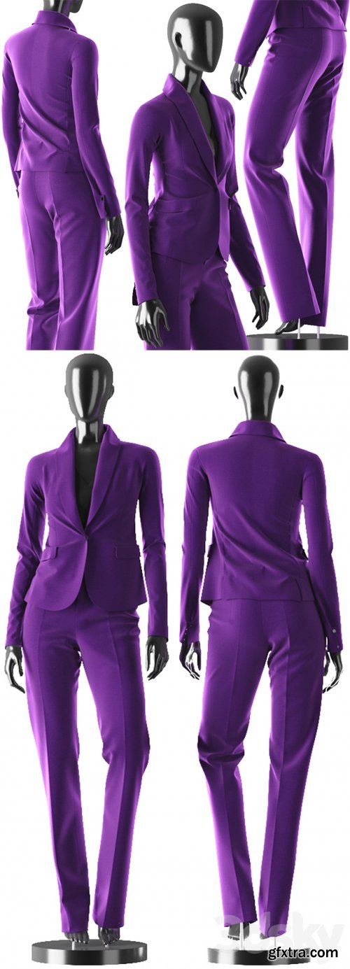 Woman Purple Suit