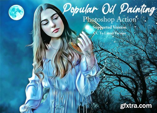 CreativeMarket - Popular Oil Painting Action 6837932