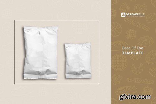 CreativeMarket - Plastic Snack Pouch Packaging Mockup 4131714