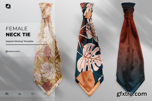 CreativeMarket - Female Necktie Mockup 6763248