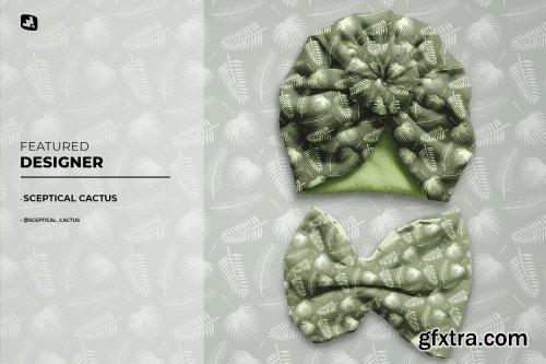 CreativeMarket - Infant Front Knot Headbands Mockup 6731583