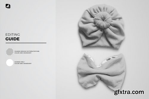 CreativeMarket - Infant Front Knot Headbands Mockup 6731583