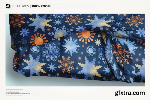 CreativeMarket - Furoshiki Wrapping Linen Mockup 6728480