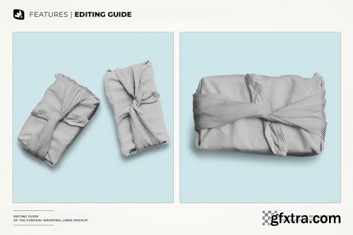 CreativeMarket - Furoshiki Wrapping Linen Mockup 6728480