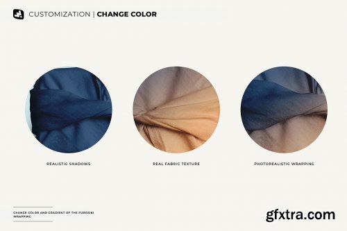 CreativeMarket - Furoshiki Wrapping Linen Mockup 6728480