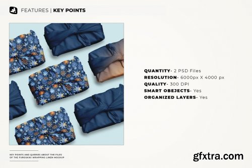 CreativeMarket - Furoshiki Wrapping Linen Mockup 6728480