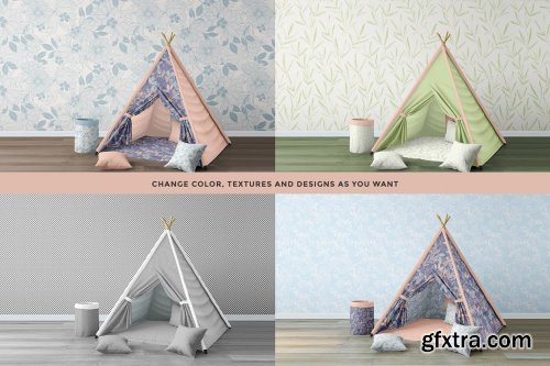 CreativeMarket - Infant Playroom Interior Mockup 4136452