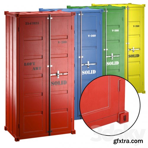 Sea Container wardrobe 4 COLORS