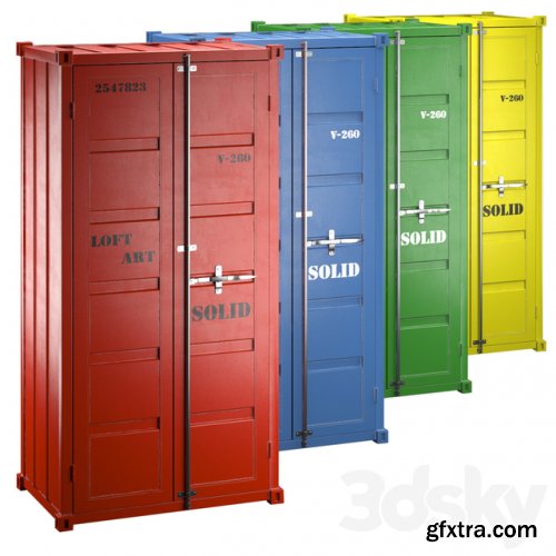 Sea Container wardrobe 4 COLORS