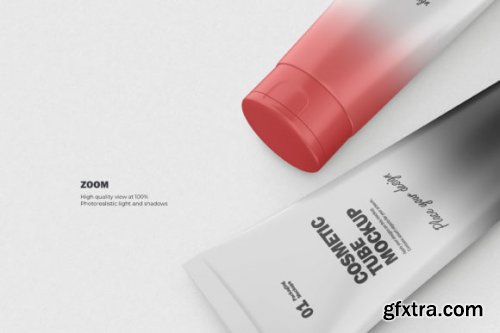 3D Matte Cosmetic Tubes - PSD Mockup