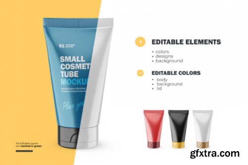 Small Cosmetic Tube - PSD Mockup