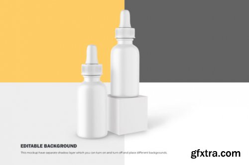 Matte Plastic Dropper Bottle-PSD Mockup