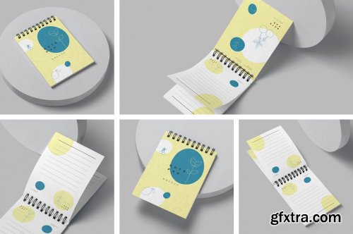 CreativeMarket - Pocket Size Spiral Notepad Mockups 6833751