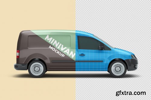 CreativeMarket - Mini Van Mockup - 6 views 6215356