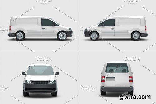 CreativeMarket - Mini Van Mockup - 6 views 6215356