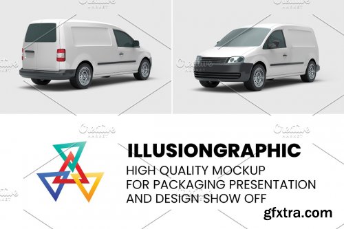 CreativeMarket - Mini Van Mockup - 6 views 6215356