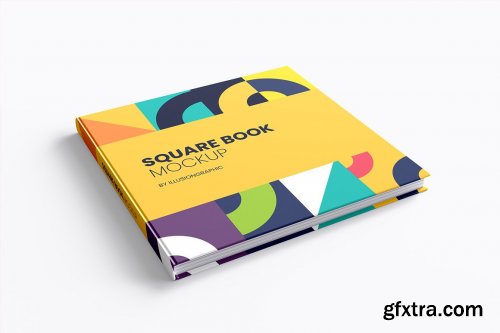 CreativeMarket - Square Book Mockup - 12 views 6613174