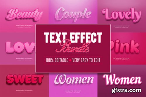 Editable 3D Text Style Effect Bundle