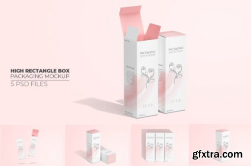 Package Box Mockup – High/Tall Rectangle